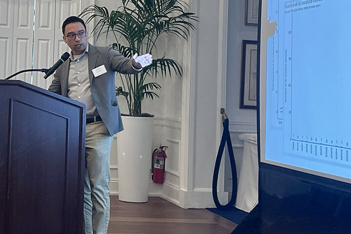 Dr. John Licato presenting research findings